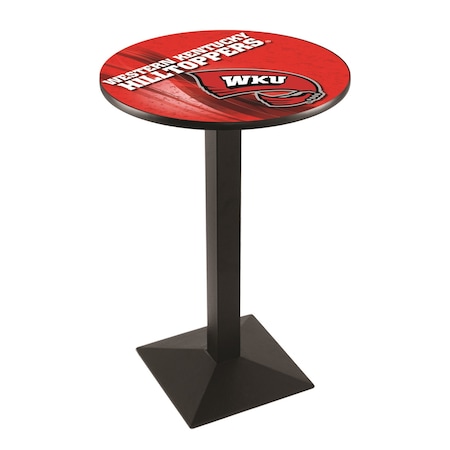 Holland Bar Stool Co 42" Blk Wrinkle Western Kentucky Pub Table, 28" dia. Top L217B4228WestKy-D2